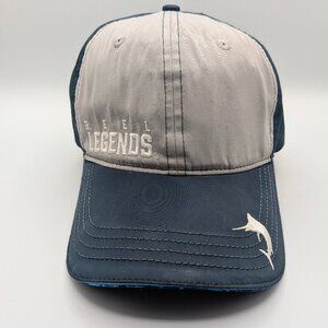 Reel Legends Performance Outfitters Hat, Blue Gray, Adjustable, Embroidered